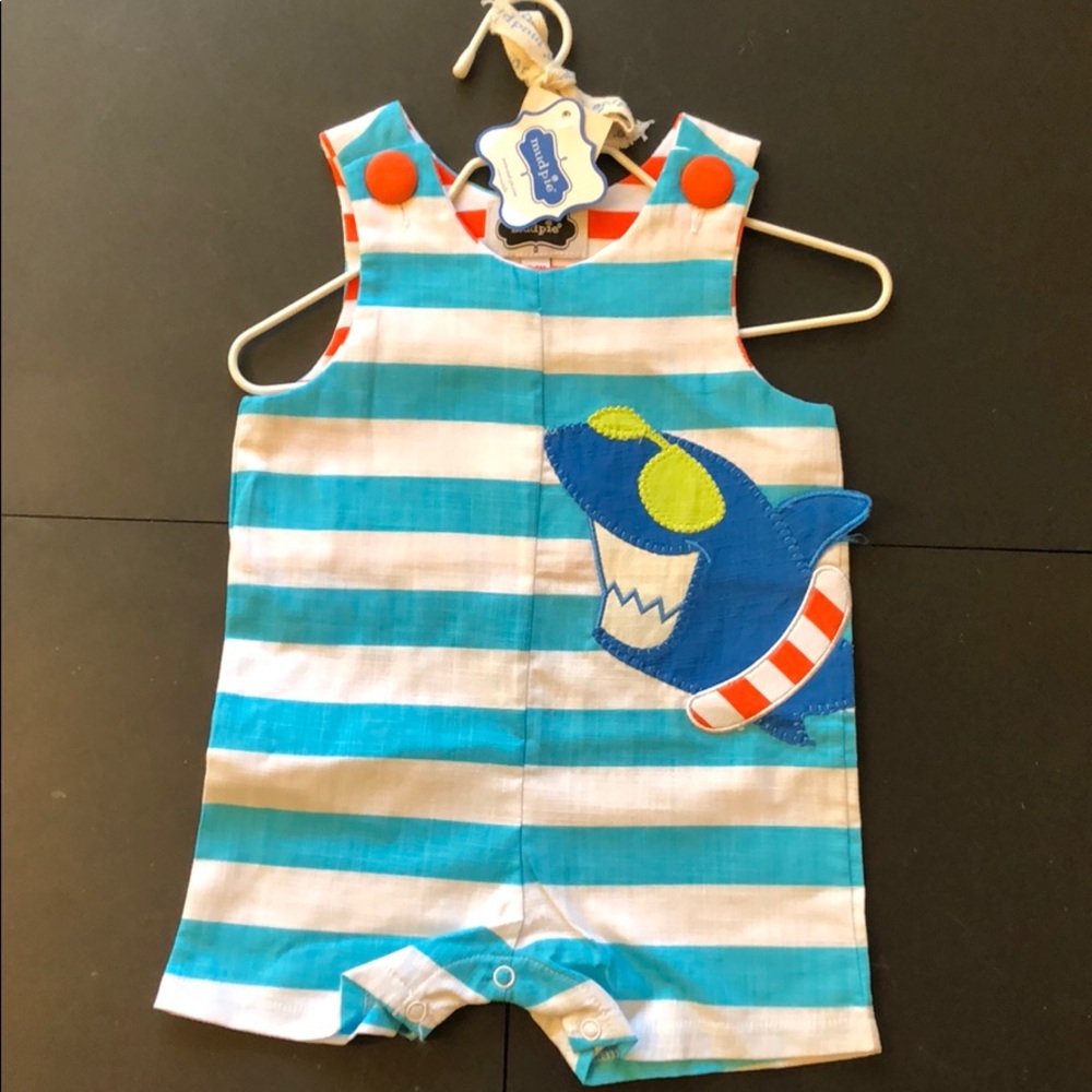 Mud Pie Baby-Boys Shark Shortall. NWT